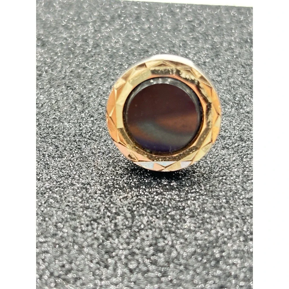 Vintage Hickok Swank Cufflinks Tie Bar Set Gold Tone Black Enamel Roman‎ Warrior